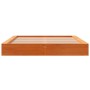 Estructura de cama madera maciza pino marrón cera 140x200 cm de , Camas y somieres - Ref: Foro24-844428, Precio: 135,36 €, De...