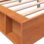 Estructura de cama madera maciza pino marrón cera 135x190 cm de , Camas y somieres - Ref: Foro24-844435, Precio: 116,33 €, De...