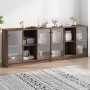Estantería con puertas madera marrón roble 204x37x75 cm de , Aparadores - Ref: Foro24-3206537, Precio: 205,86 €, Descuento: %