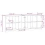 Estantería con puertas madera marrón roble 204x37x75 cm de , Aparadores - Ref: Foro24-3206537, Precio: 205,92 €, Descuento: %