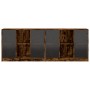 Estantería con puertas madera roble ahumado 204x37x75 cm de , Aparadores - Ref: Foro24-3206535, Precio: 192,12 €, Descuento: %