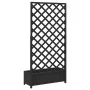 Jardinera con enrejado madera maciza de abeto negro de , Maceteros y jardineras - Ref: Foro24-365481, Precio: 130,66 €, Descu...