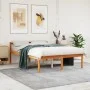 Cama para mayores madera maciza de pino marrón cera 135x190 cm de , Camas y somieres - Ref: Foro24-844153, Precio: 127,82 €, ...