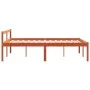 Cama para mayores madera maciza de pino marrón cera 135x190 cm de , Camas y somieres - Ref: Foro24-844153, Precio: 127,82 €, ...