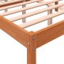 Cama para mayores madera maciza de pino marrón cera 135x190 cm de , Camas y somieres - Ref: Foro24-844153, Precio: 129,49 €, ...