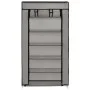 Mueble zapatero con funda de tela gris 58x28x106 cm de vidaXL, Zapateros y organizadores de calzado - Ref: Foro24-282430, Pre...