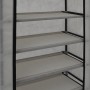 Mueble zapatero con funda de tela gris 58x28x106 cm de vidaXL, Zapateros y organizadores de calzado - Ref: Foro24-282430, Pre...