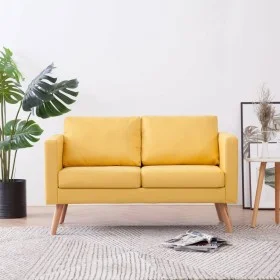2-Sitzer-Sofa aus gelbem Stoff von vidaXL, Sofas - Ref: Foro24-281361, Preis: 288,72 €, Rabatt: %