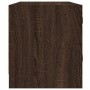Mueble de TV con puertas de vidrio marrón roble 102x37x42 cm de , Muebles TV - Ref: Foro24-836412, Precio: 69,33 €, Descuento: %