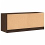 Mueble de TV con puertas de vidrio marrón roble 102x37x42 cm de , Muebles TV - Ref: Foro24-836412, Precio: 69,33 €, Descuento: %