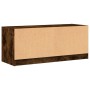 Mueble de TV con puertas de vidrio roble ahumado 102x37x42 cm de , Muebles TV - Ref: Foro24-836410, Precio: 67,49 €, Descuent...