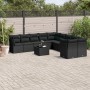 Set de sofás de jardín 11 pzas y cojines ratán sintético negro de , Conjuntos de jardín - Ref: Foro24-3250084, Precio: 676,33...