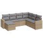 Set sofás de jardín 7 piezas y cojines ratán sintético beige de , Sofás modulares de exterior - Ref: Foro24-3251636, Precio: ...