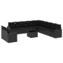 Garden sofa set 12 pieces with black synthetic rattan cushions by , Modular outdoor sofas - Ref: Foro24-3251532, Price: 826,2...