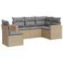 Juego de sofás jardín con cojines 5 pzas ratán sintético beige de , Conjuntos de jardín - Ref: Foro24-3218959, Precio: 338,46...