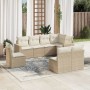 Juego de sofás de jardín con cojines beige 8 pzas ratán PE de , Conjuntos de jardín - Ref: Foro24-3219058, Precio: 507,69 €, ...