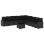 Set de sofás de jardín 10 pzas cojines ratán sintético negro de , Conjuntos de jardín - Ref: Foro24-3219085, Precio: 609,46 €...
