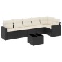 Set de comedor de jardín 7 pzas y cojines ratán sintético negro de , Conjuntos de jardín - Ref: Foro24-3218986, Precio: 392,5...