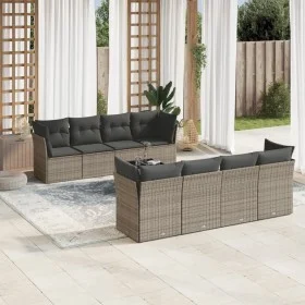 Set de muebles de jardín 9 pzas y cojines ratán sintético gris de , Conjuntos de jardín - Ref: Foro24-3217310, Precio: 523,98...