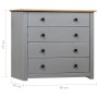 Armario auxiliar madera de pino Panamá Range gris 80x40x73 cm de vidaXL, Aparadores - Ref: Foro24-282659, Precio: 154,42 €, D...