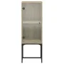 Armario auxiliar con puerta de vidrio roble Sonoma 35x37x100 cm de , Aparadores - Ref: Foro24-836555, Precio: 50,63 €, Descue...