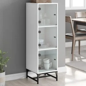 Sideboard with white glass doors 35x37x120 cm by , Sideboards - Ref: Foro24-836560, Price: 68,68 €, Discount: %