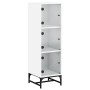 Aparador con puertas de vidrio blanco 35x37x120 cm de , Aparadores - Ref: Foro24-836560, Precio: 69,54 €, Descuento: %