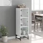 Aparador con puertas de vidrio blanco 35x37x120 cm de , Aparadores - Ref: Foro24-836560, Precio: 68,68 €, Descuento: %
