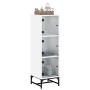 Aparador con puertas de vidrio blanco 35x37x120 cm de , Aparadores - Ref: Foro24-836560, Precio: 69,54 €, Descuento: %