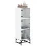 Aparador con puertas de vidrio blanco 35x37x120 cm de , Aparadores - Ref: Foro24-836560, Precio: 68,68 €, Descuento: %
