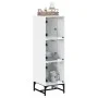 Aparador con puertas de vidrio blanco 35x37x120 cm de , Aparadores - Ref: Foro24-836560, Precio: 68,68 €, Descuento: %