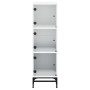 Aparador con puertas de vidrio blanco 35x37x120 cm de , Aparadores - Ref: Foro24-836560, Precio: 69,54 €, Descuento: %
