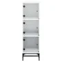 Aparador con puertas de vidrio blanco 35x37x120 cm de , Aparadores - Ref: Foro24-836560, Precio: 68,68 €, Descuento: %