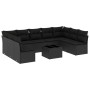 Set de sofás de jardín 10 pzas cojines ratán sintético negro de , Conjuntos de jardín - Ref: Foro24-3249914, Precio: 583,70 €...