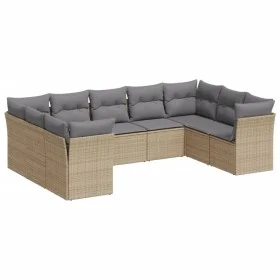 Set de sofás de jardín 9 pzas con cojines ratán sintético beige de , Conjuntos de jardín - Ref: Foro24-3249968, Precio: 577,7...