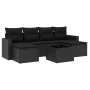 7-piece garden dining set and black synthetic rattan cushions by , Modular outdoor sofas - Ref: Foro24-3251662, Price: 443,11...