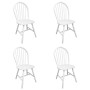 Sillas de comedor 4 unidades madera maciza de caucho blanco en Sillas de comedor | Comprar online en Foru.es
