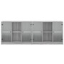 Estantería con puertas madera gris Sonoma 204x37x75 cm de , Librerías y estanterías - Ref: Foro24-3206536, Precio: 200,35 €, ...