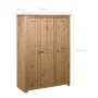 Armario de 3 puertas madera pino Panamá Range 118x50x171,5 cm de vidaXL, Armarios roperos - Ref: Foro24-282661, Precio: 532,0...
