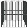 Corralito para perros con 4 paneles acero galvanizado negro de , Casetas para perros - Ref: Foro24-172209, Precio: 106,41 €, ...