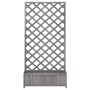 Jardinera con enrejado madera maciza de abeto gris de , Maceteros y jardineras - Ref: Foro24-365480, Precio: 100,67 €, Descue...