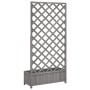 Jardinera con enrejado madera maciza de abeto gris de , Maceteros y jardineras - Ref: Foro24-365480, Precio: 100,67 €, Descue...