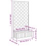 Jardinera con enrejado madera maciza de abeto gris de , Maceteros y jardineras - Ref: Foro24-365480, Precio: 100,67 €, Descue...