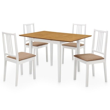 Juego de muebles de comedor 5 piezas MDF blanco de , muebles para cocinas y comedores - Ref: Foro24-276409, Precio: 397,64 €,...