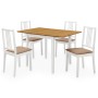 Juego de muebles de comedor 5 piezas MDF blanco de , muebles para cocinas y comedores - Ref: Foro24-276409, Precio: 397,64 €,...