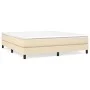 Cama box spring con colchón tela color crema 180x200 cm de , Camas y somieres - Ref: Foro24-3144098, Precio: 482,09 €, Descue...