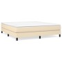 Cama box spring con colchón tela color crema 180x200 cm de , Camas y somieres - Ref: Foro24-3144098, Precio: 492,13 €, Descue...