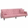 Sofá cama con reposabrazos terciopelo rosa de , Sofás - Ref: Foro24-351947, Precio: 279,39 €, Descuento: %