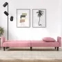 Sofá cama con reposabrazos terciopelo rosa de , Sofás - Ref: Foro24-351947, Precio: 279,39 €, Descuento: %