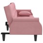 Sofá cama con reposabrazos terciopelo rosa de , Sofás - Ref: Foro24-351947, Precio: 283,21 €, Descuento: %